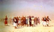 Jean-Leon Gerome Egyptian Recruits Crossing the Desert Sweden oil painting artist